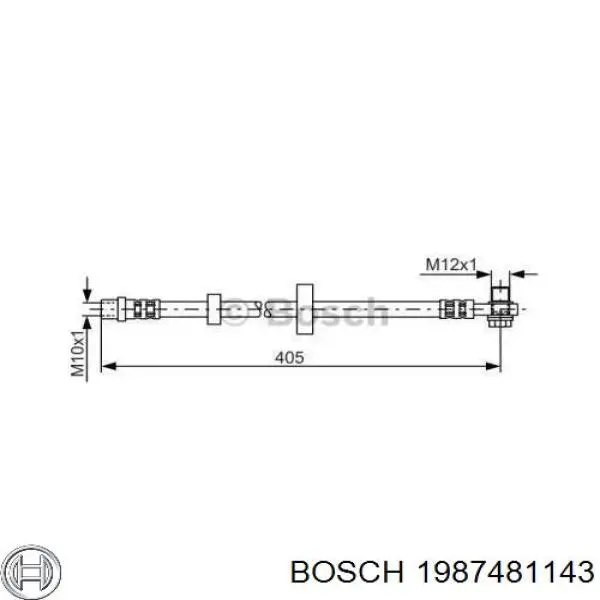 1987481143 Bosch шланг тормозной передний