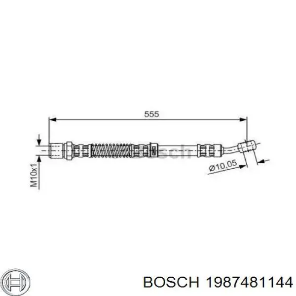 Шланг тормозной передний 1987481144 Bosch