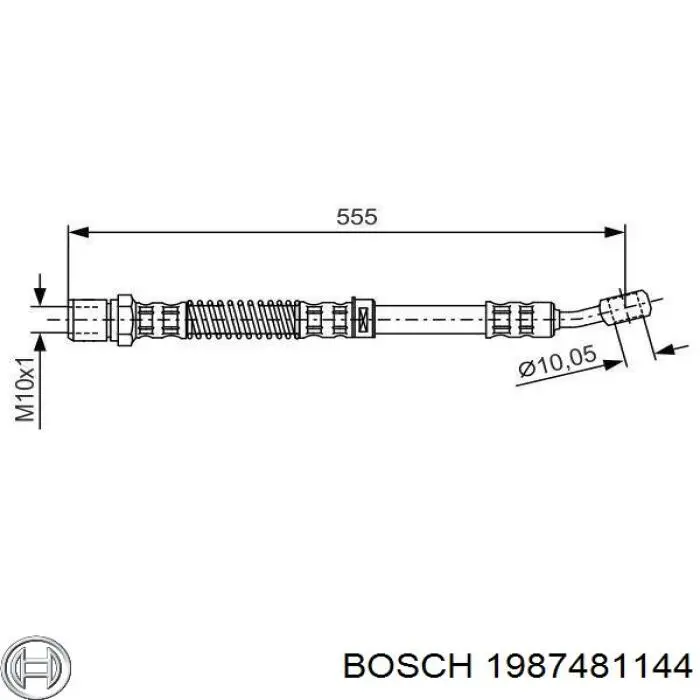 Latiguillo de freno delantero 1987481144 Bosch