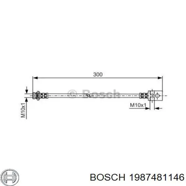 Задний тормозной шланг 1987481146 Bosch