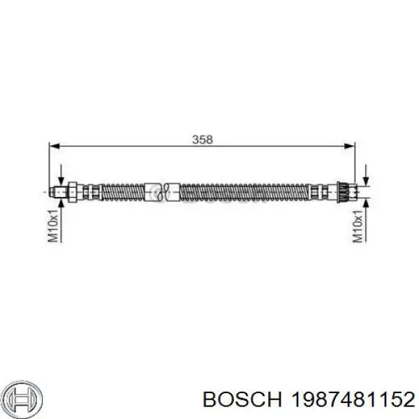 1987481152 Bosch шланг тормозной задний