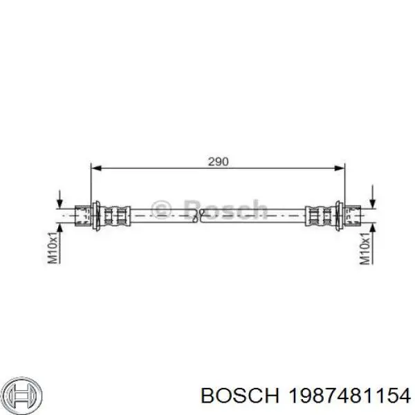 Шланг тормозной передний 1987481154 Bosch