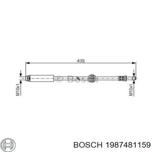 1987481159 Bosch шланг тормозной задний