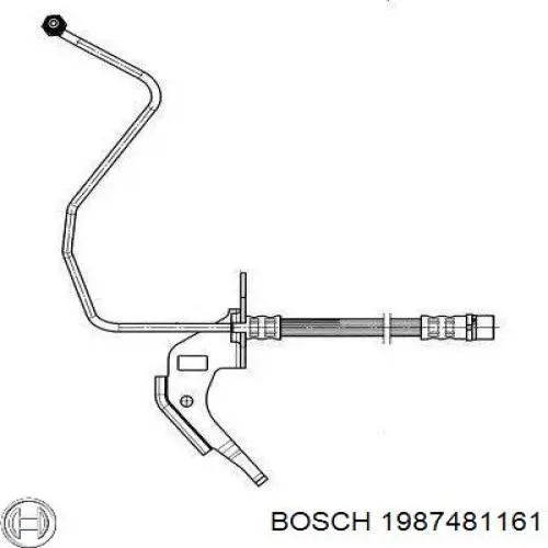 Шланг тормозной задний левый 1987481161 Bosch