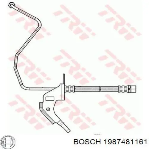 Купить 1987481161 Bosch Шланг тормозной задний левый