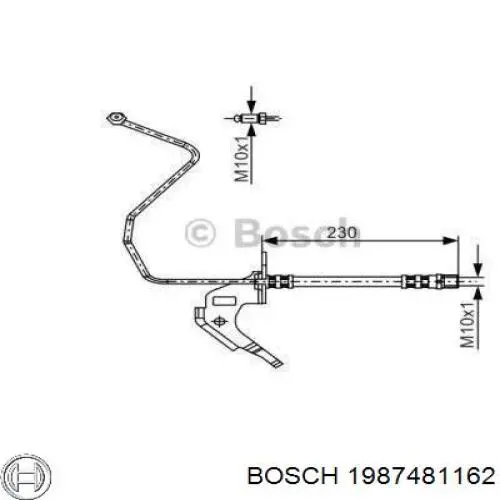 Купить 1987481162 Bosch Шланг тормозной задний правый