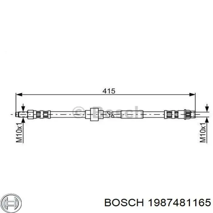 Шланг тормозной передний Bosch 1987481165 цена, от 13.48 USD