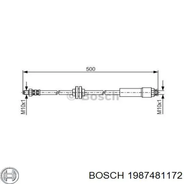 Шланг тормозной передний 51745709 Fiat/Alfa/Lancia