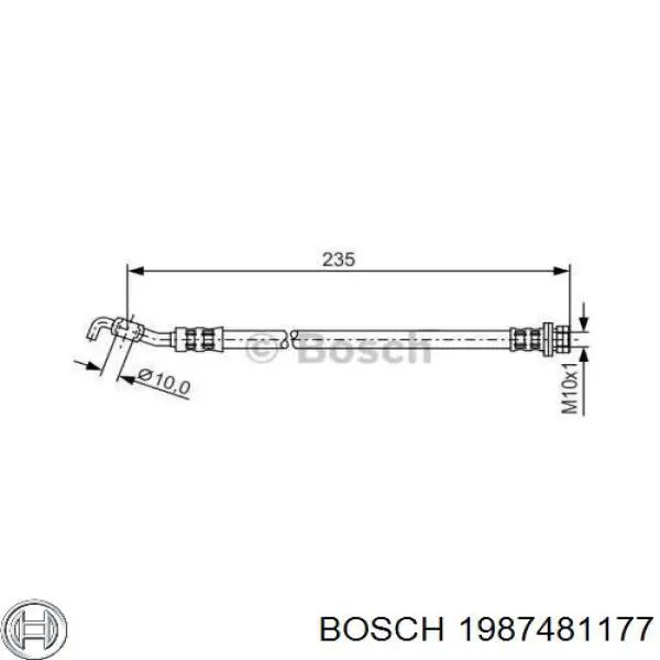 1987481177 Bosch шланг тормозной передний