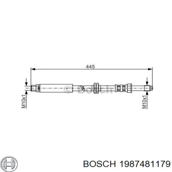 1987481179 Bosch шланг тормозной задний
