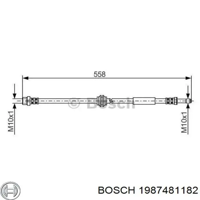 Шланг тормозной передний Bosch 1987481182