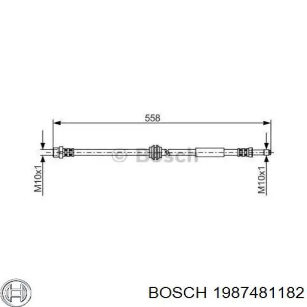 Latiguillo de freno delantero 1987481182 Bosch