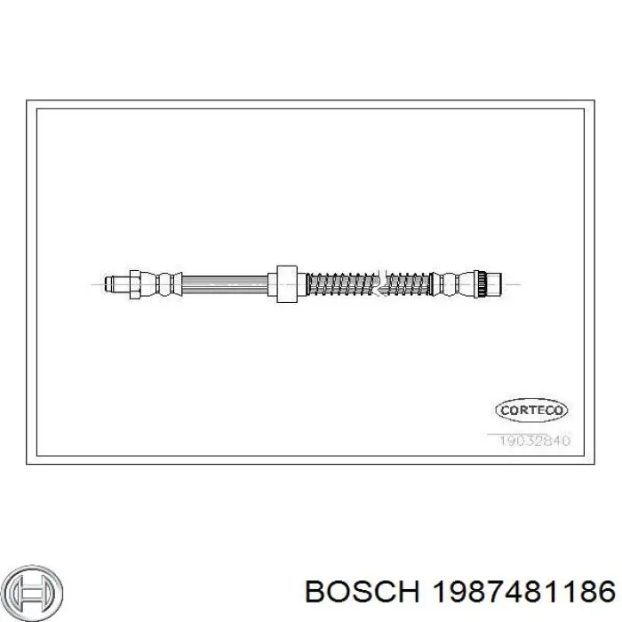 Шланг тормозной передний 1987481186 Bosch