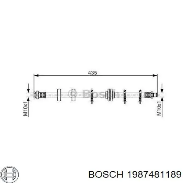 Шланг тормозной передний 1987481189 Bosch