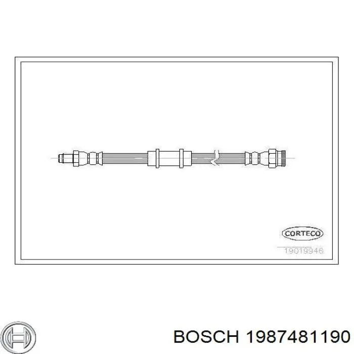 1987481190 Bosch шланг тормозной передний