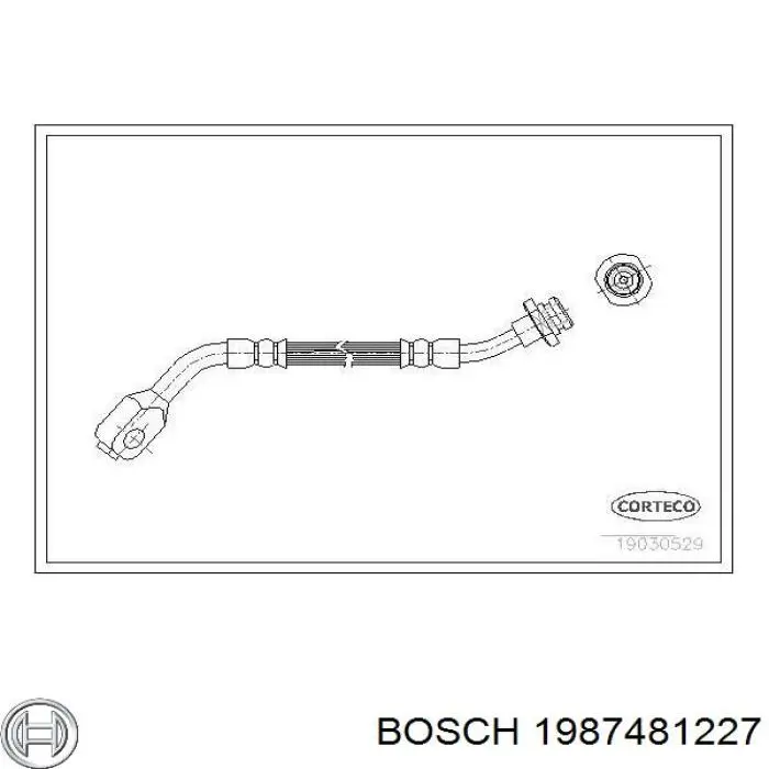 1987481227 Bosch шланг тормозной передний правый