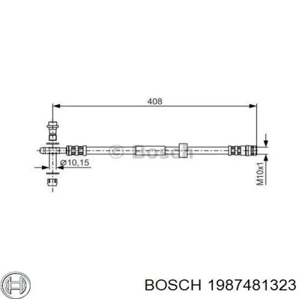 1987481323 Bosch шланг тормозной передний