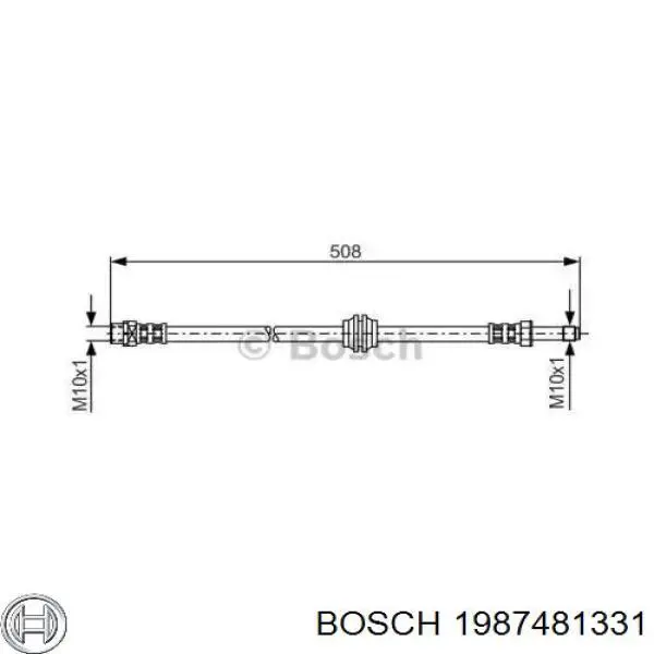 Шланг тормозной передний 1987481331 Bosch