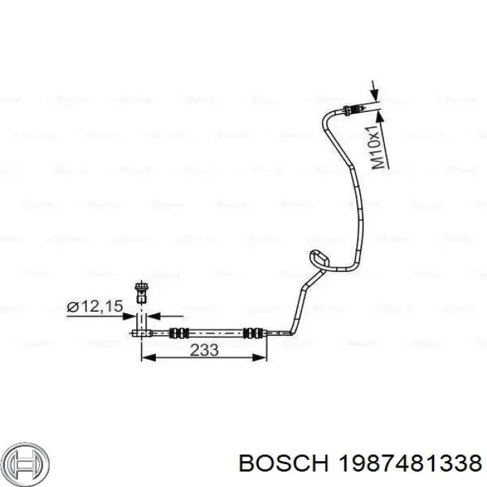 Шланг тормозной задний левый Bosch 1987481338