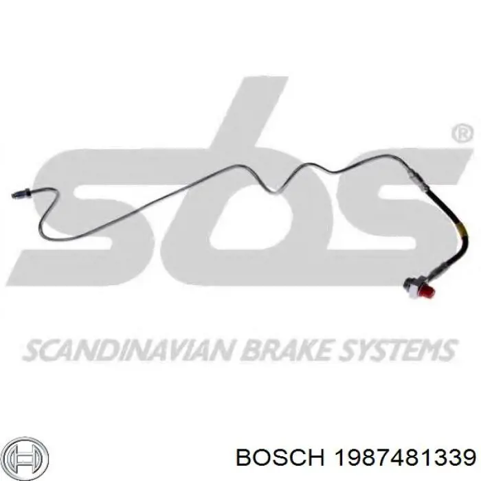 Шланг тормозной задний, правый Bosch 1987481339 цена, от 20.22 USD