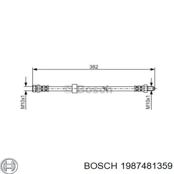 1987481359 Bosch шланг тормозной задний