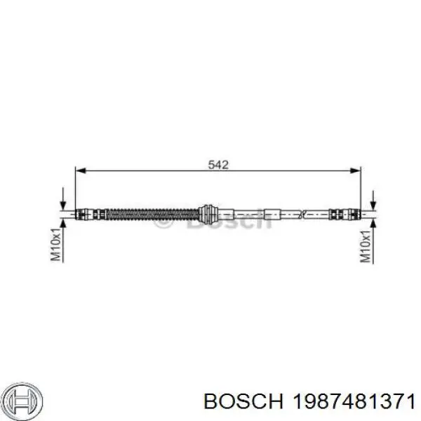 Шланг тормозной передний 1987481371 Bosch