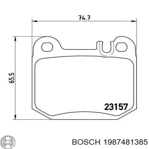 Шланг гальмівний задній, лівий 1987481385 Bosch