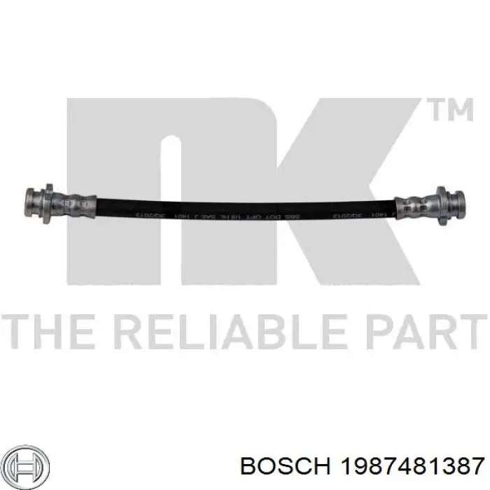 Тормозной шланг задний Bosch 1987481387 цена, от 8.60 USD