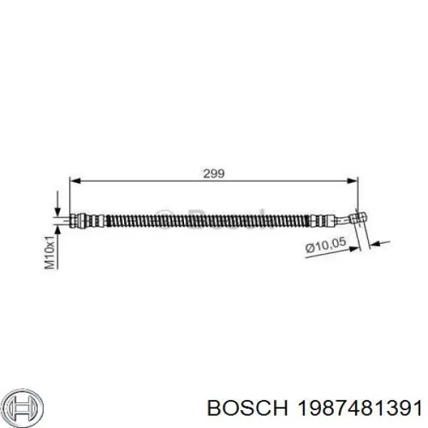 1987481391 Bosch шланг тормозной передний