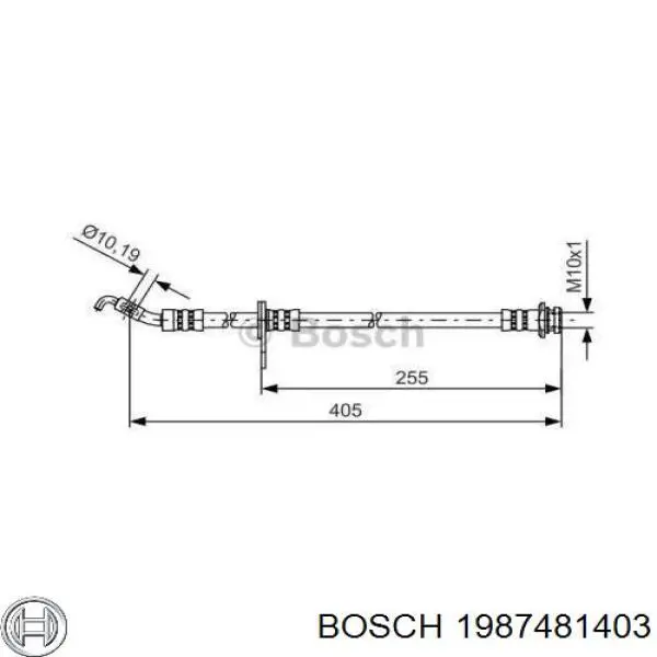 Шланг тормозной передний 1987481403 Bosch