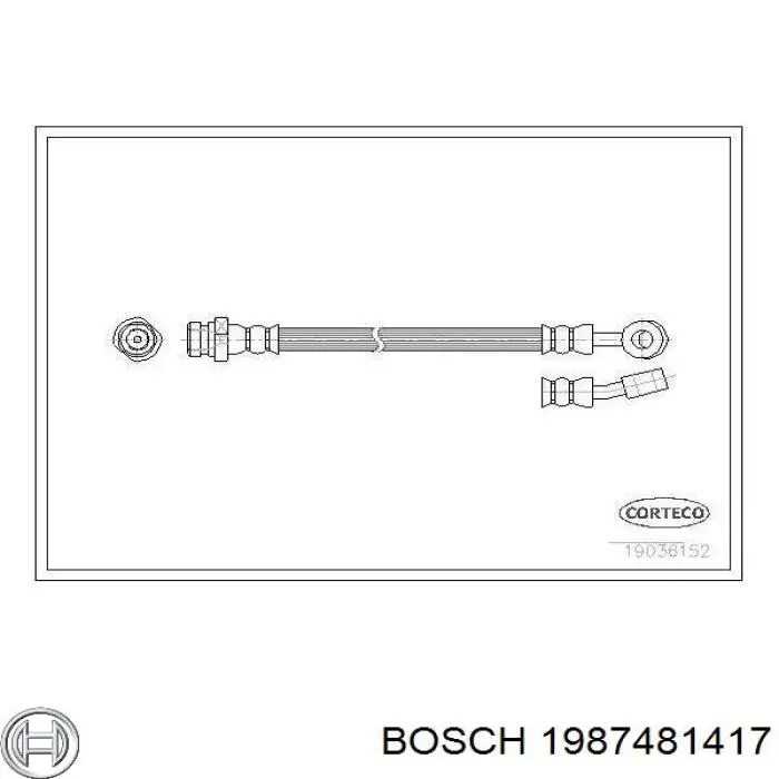 Купить 1987481417 Bosch Шланг тормозной задний левый