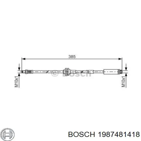 1987481418 Bosch шланг тормозной передний