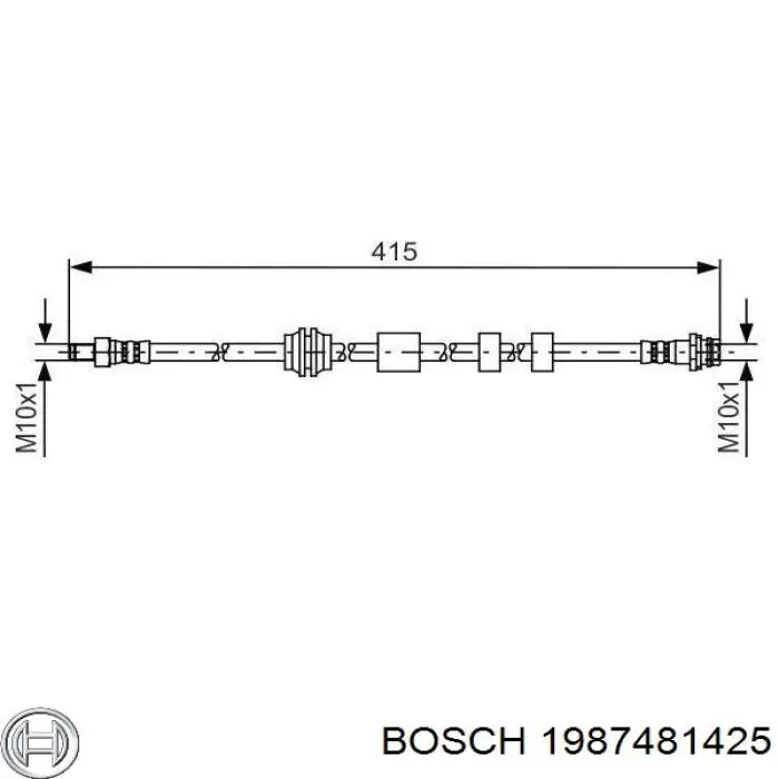 1987481425 Bosch шланг тормозной передний