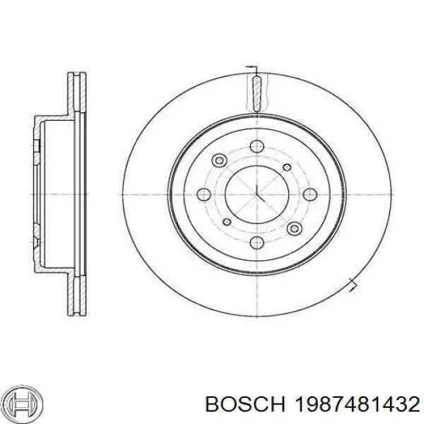Шланг тормозной передний левый 1987481432 Bosch