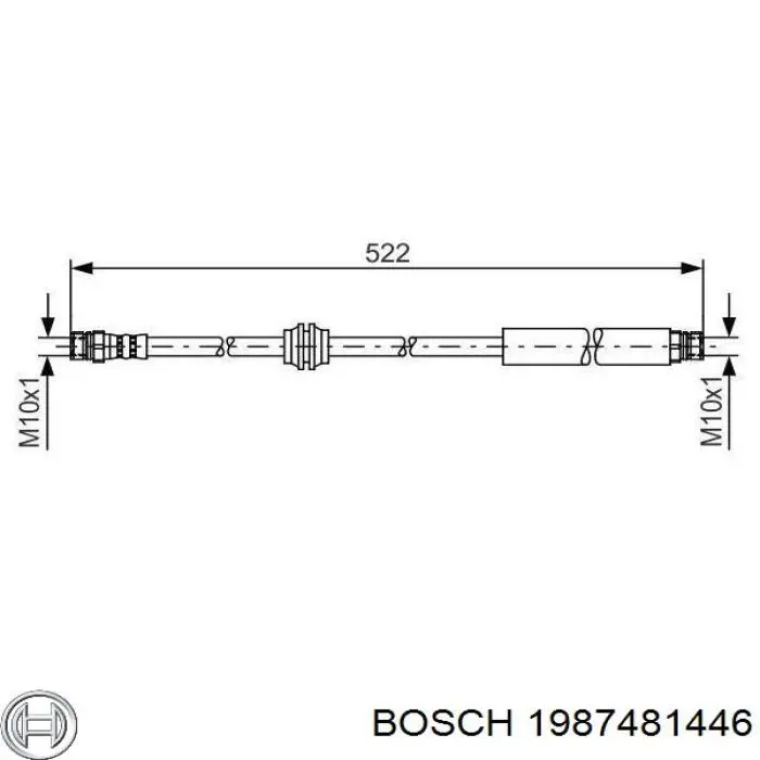 Задний тормозной шланг 1987481446 Bosch