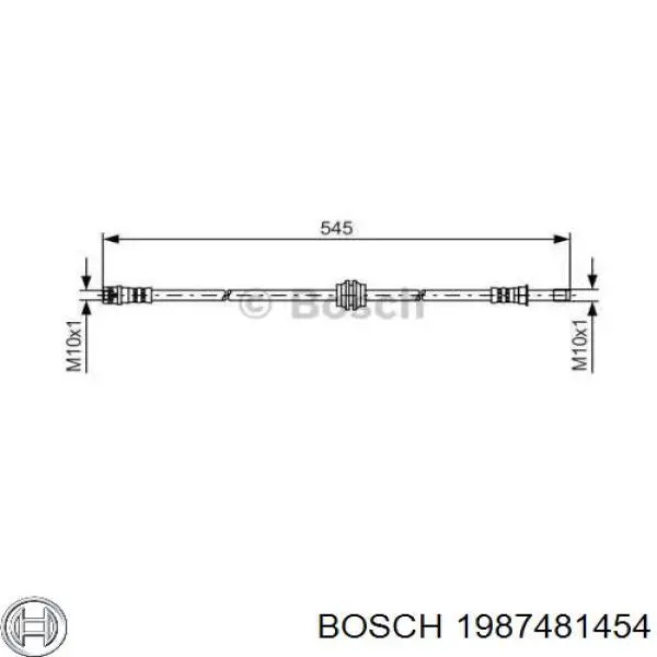 1987481454 Bosch шланг тормозной передний