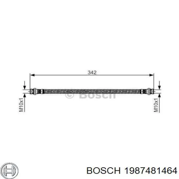1987481464 Bosch шланг тормозной задний