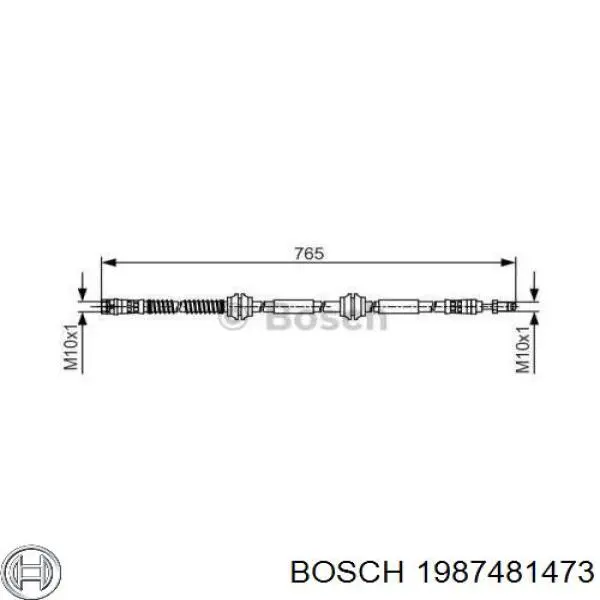 Шланг тормозной передний 1987481473 Bosch