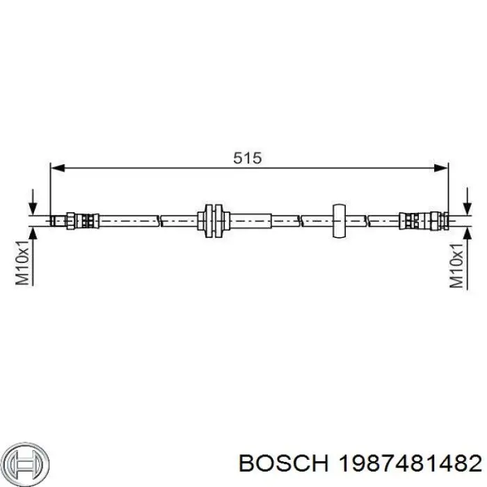 Latiguillo de freno delantero 1987481482 Bosch