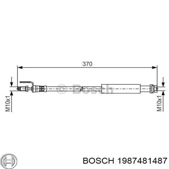 Шланг тормозной передний 1987481487 Bosch