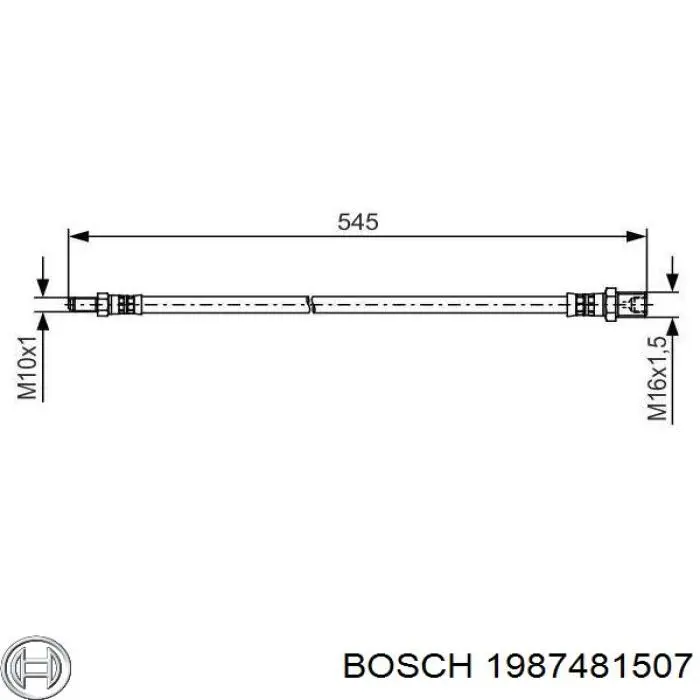 1987481507 Bosch шланг тормозной передний