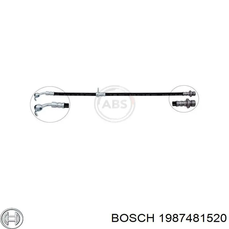 Шланг тормозной задний левый 1987481520 Bosch