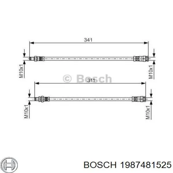 Тормозной шланг задний Delphi LH7680 цена, от 18.27 USD