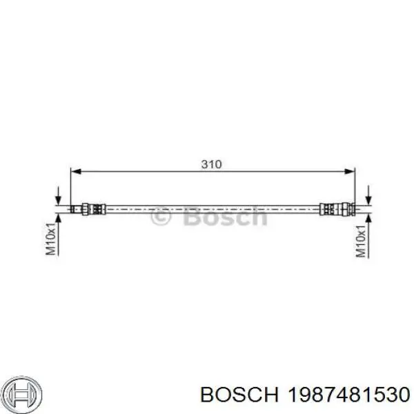 Шланг тормозной Bosch 1987481530