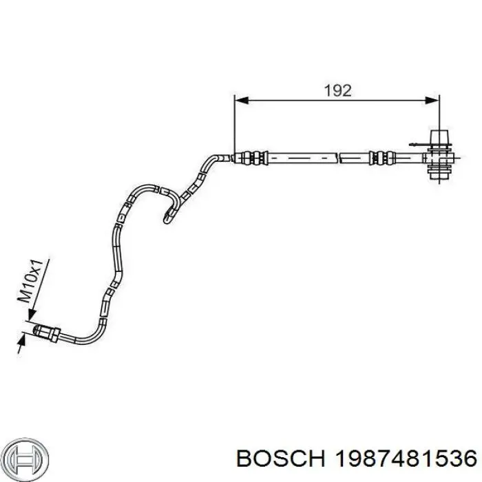 1987481536 Bosch шланг тормозной задний левый