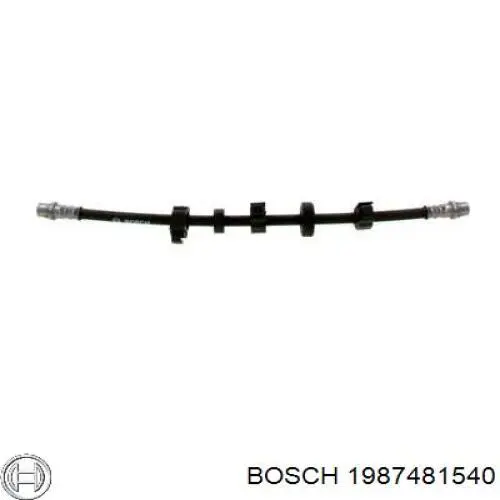 Tubo flexible de frenos delantero derecho 1987481540 Bosch