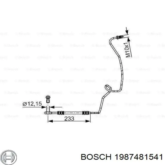 Задний тормозной шланг 1987481541 Bosch