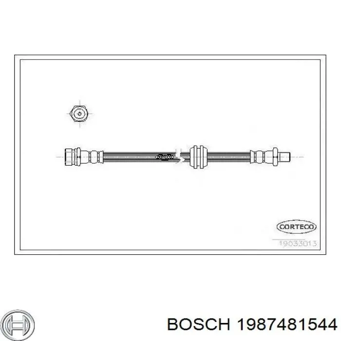 1987481544 Bosch Гибкая тормозная трубка передняя