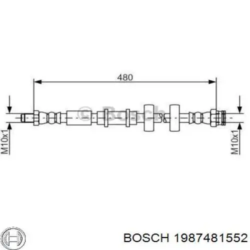 Шланг тормозной передний 1987481552 Bosch