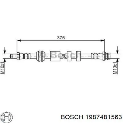 1987481563 Bosch mangueira do freio dianteira